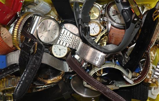 A ladys 9ct gold Regency manual wind wrist watch and a quantity of assorted modern wrist watches.